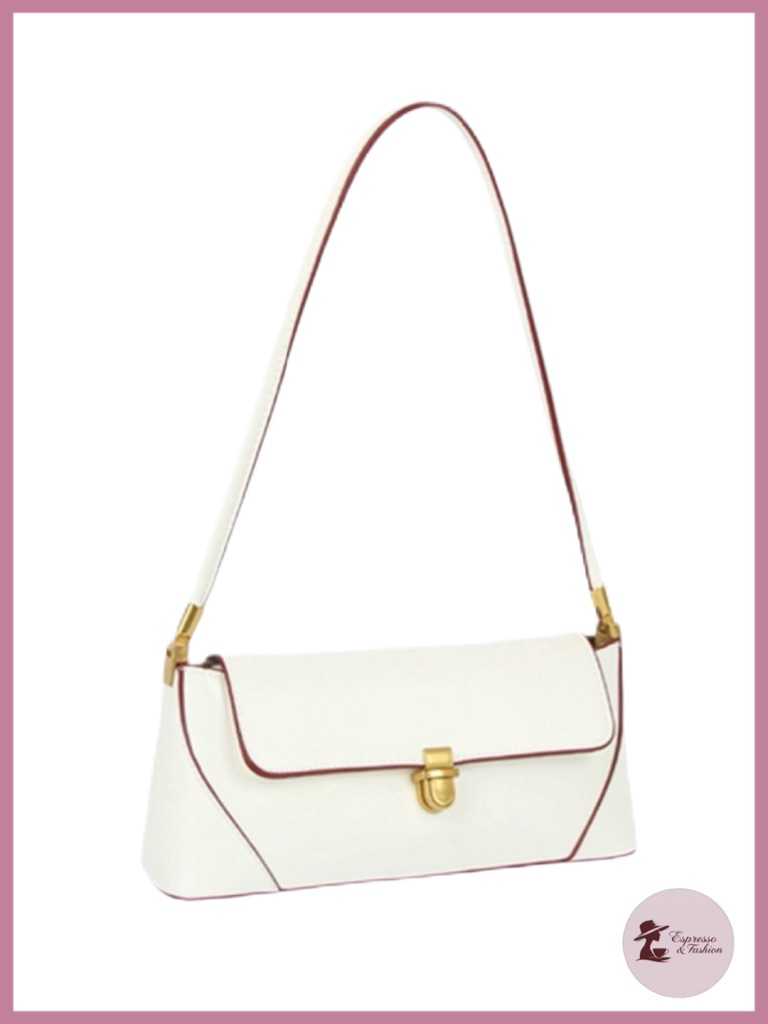 Nwt Baguette Push-Lock Flap Shoulder Bag